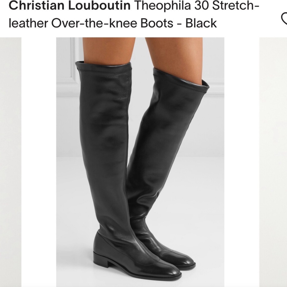 Christian LouboutinTheophila 30 Stretch leather over the knee boots black